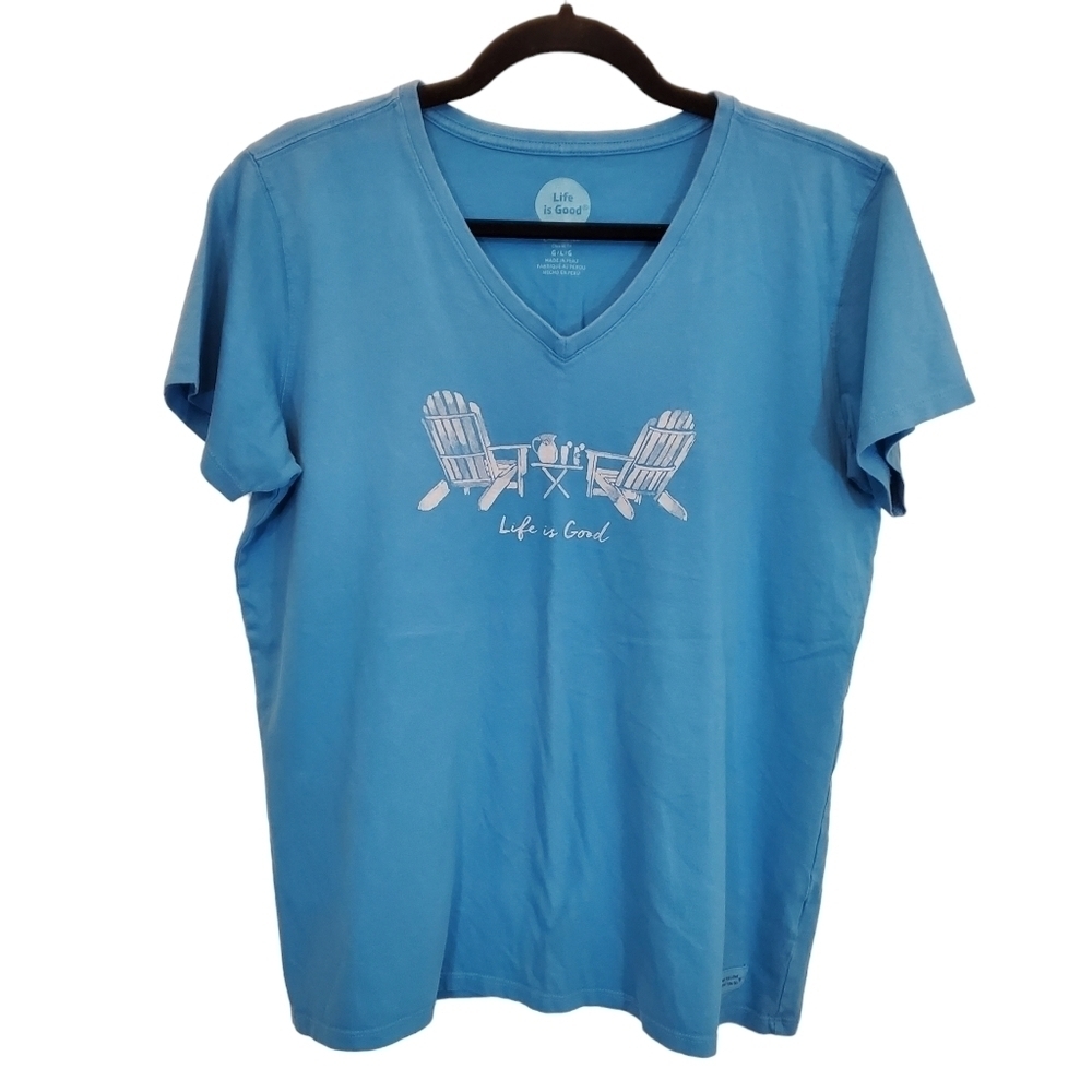 Life Is Good Large 100% Cotton Crusher Tee Lounge Chair